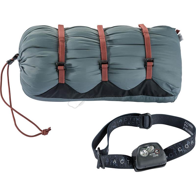 Спальний мішок пуховий Deuter Astro Pro 400 SL Teal-Redwood лівий 198см (3712223 2505 1)