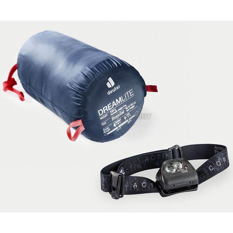 Спальний мішок Deuter Dreamlite L Navy-Cranberry лівий 220см (3703121 3524 1)