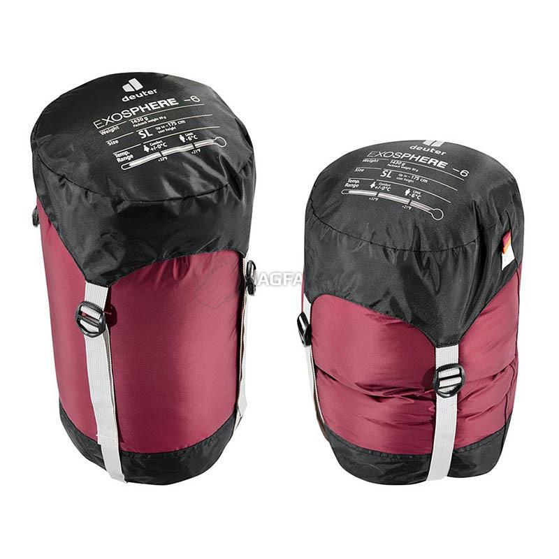 Спальний мішок Deuter Exosphere -6° SL Maron-Mango правий 198см (3700321 5905 0)
