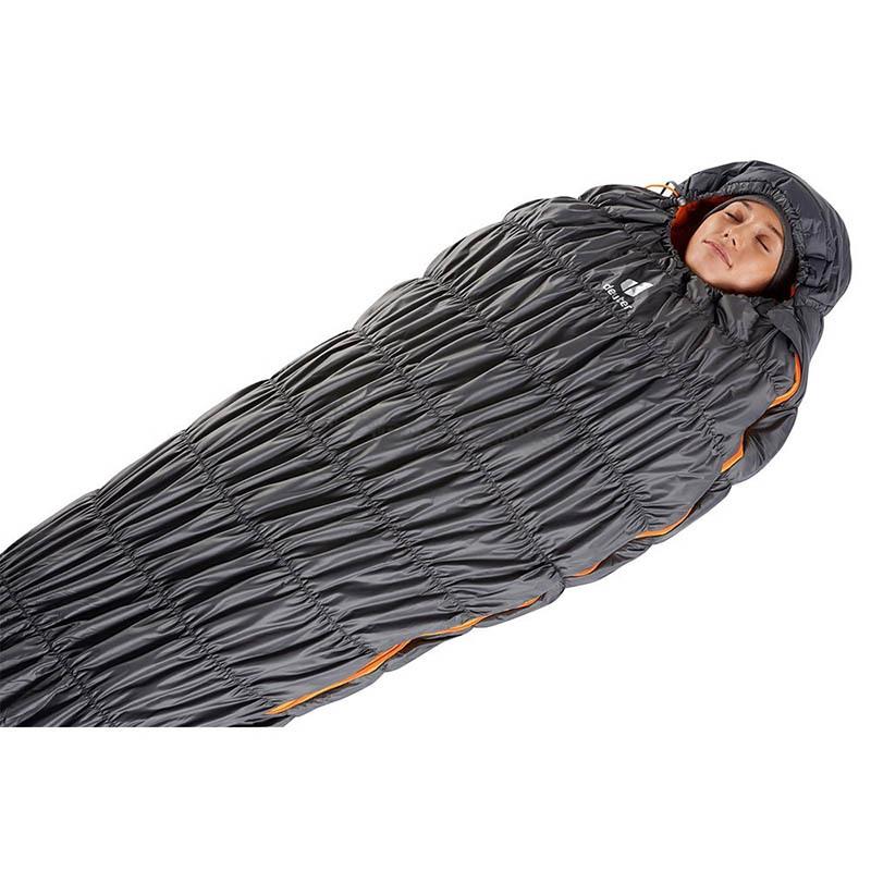 Спальний мішок Deuter Exosphere 0° SL Graphite-Mango лівий 198см (3700021 4912 1)