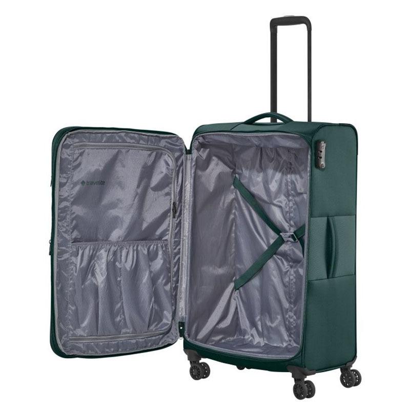 Чемодан на 4 колесах Travelite Croatia Forest Green L exp. 90/96л (TL080349-82)
