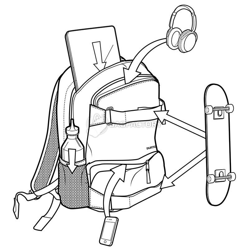 Міський рюкзак Burton Treble Yell 21L Iced Aqua (9009521946621)