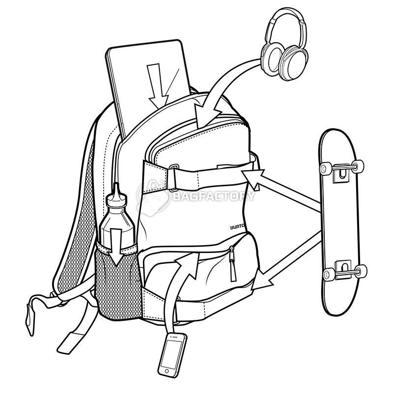 Міський рюкзак Burton Treble Yell 21L Stout White Voyager (9010510554321)