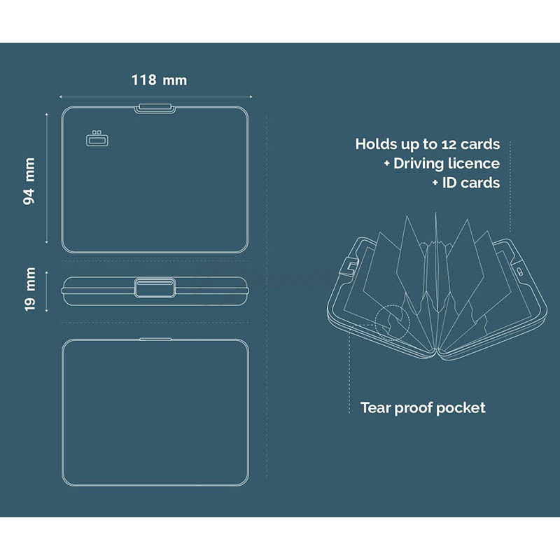 Гаманець алюмінієвий Ogon Big Stockholm Черепа (BS_Skulls)