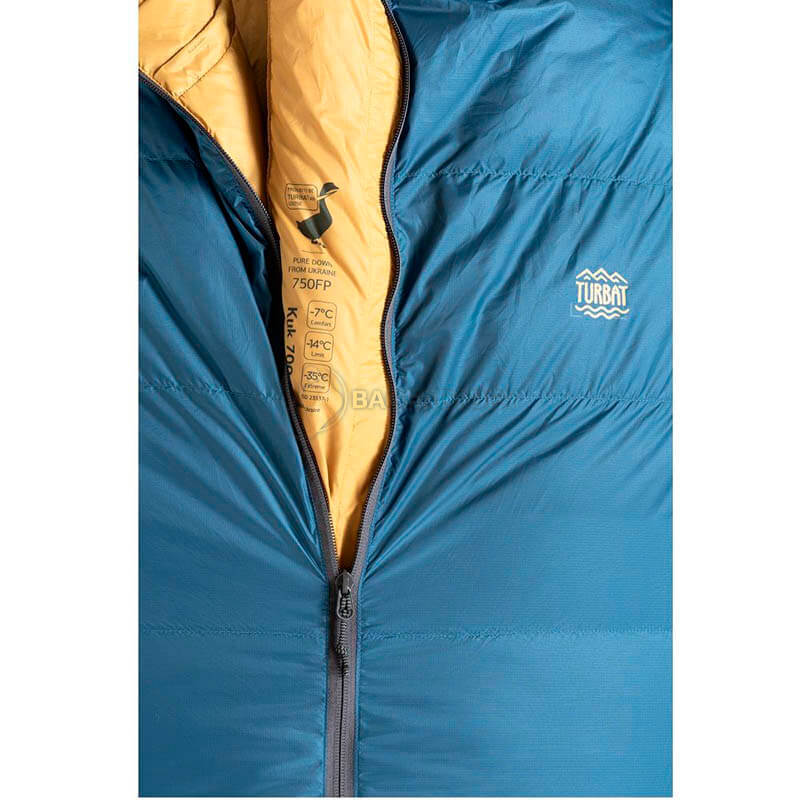 Спальник пуховий Turbat KUK 700 Legion Blue/Dark Cheddar 185 см (012.005.0367)