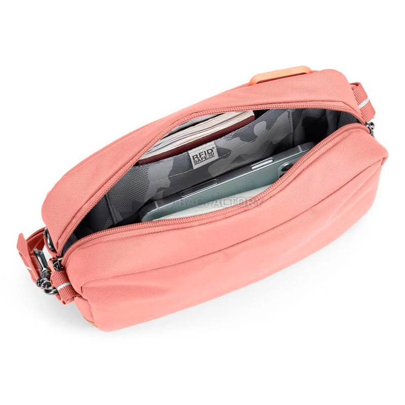 Жіноча сумка антизлодій Pacsafe GO Сrossbody 6 ст. захисту 2.5 л Рожевий (35105340)