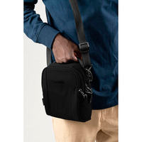 Сумка через плече антизлодій Pacsafe LS100 Crossbody 6 ст. захисту 3л Чорний (40131138)