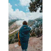 Спальний мішок пуховий Turbat Nox 400 Grey/Cheddar Orange 195 см (012.005.0393)