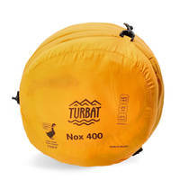 Спальний мішок пуховий Turbat Nox 400 Grey/Cheddar Orange 185 см (012.005.0394)