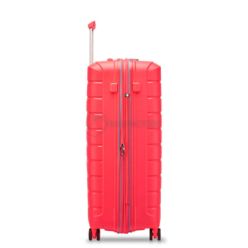 Валіза на 4-х колесах Roncato Butterfly 111/129л Коралова з блакитним (418181/21)