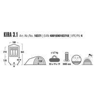 Намет тримісний High Peak Kira 3.1 Deep Forest (930592)