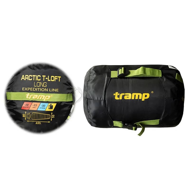 Спальний мішок Tramp Arctic Long лівий Green/Grey 225/80-55 см (UTRS-093L-L)