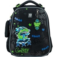 Шкільний рюкзак Kite Education каркасний Roar Чорний 16л (K24-531M-5)