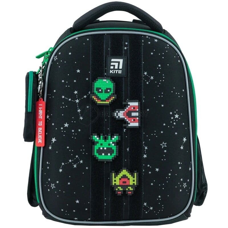 Шкільний рюкзак Kite Education каркасний UFO Чорний 12л (K24-555S-7)