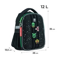 Шкільний рюкзак Kite Education каркасний UFO Чорний 12л (K24-555S-7)