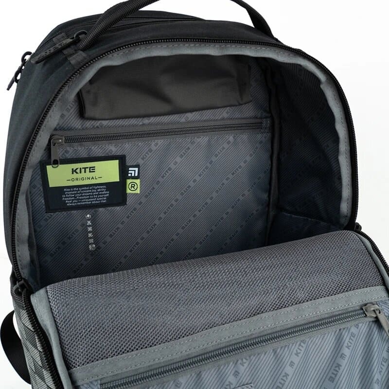 Міський підлітковий рюкзак Kite Education teens 2595L-1 LED Чорний 19л (K24-2595L-1 (LED))