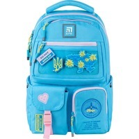 Шкільний рюкзак для підлітка Kite Education teens Be Ukraine Блакитний 17л (K24-2587M-6)
