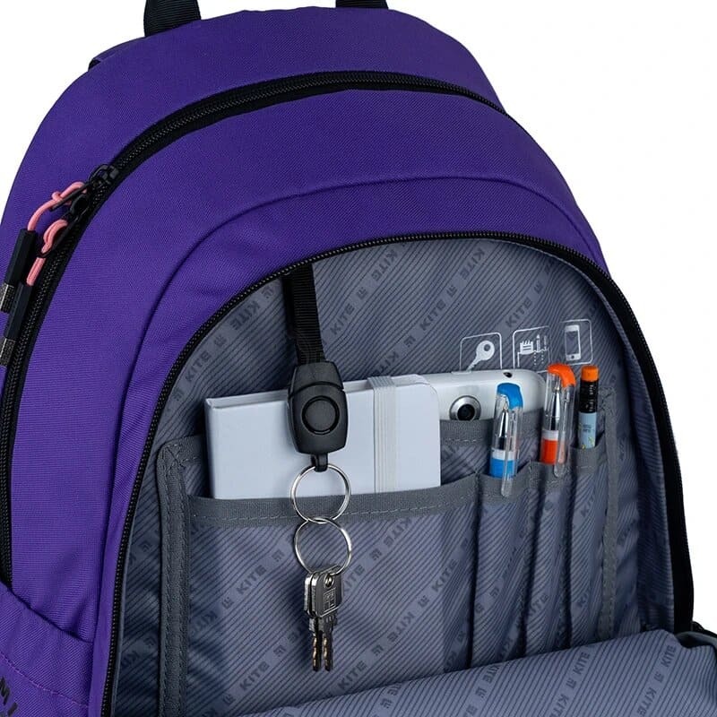 Шкільний рюкзак для підлітка Kite Education teens Kuromi Фіолетовий 19л (HK24-2575M)