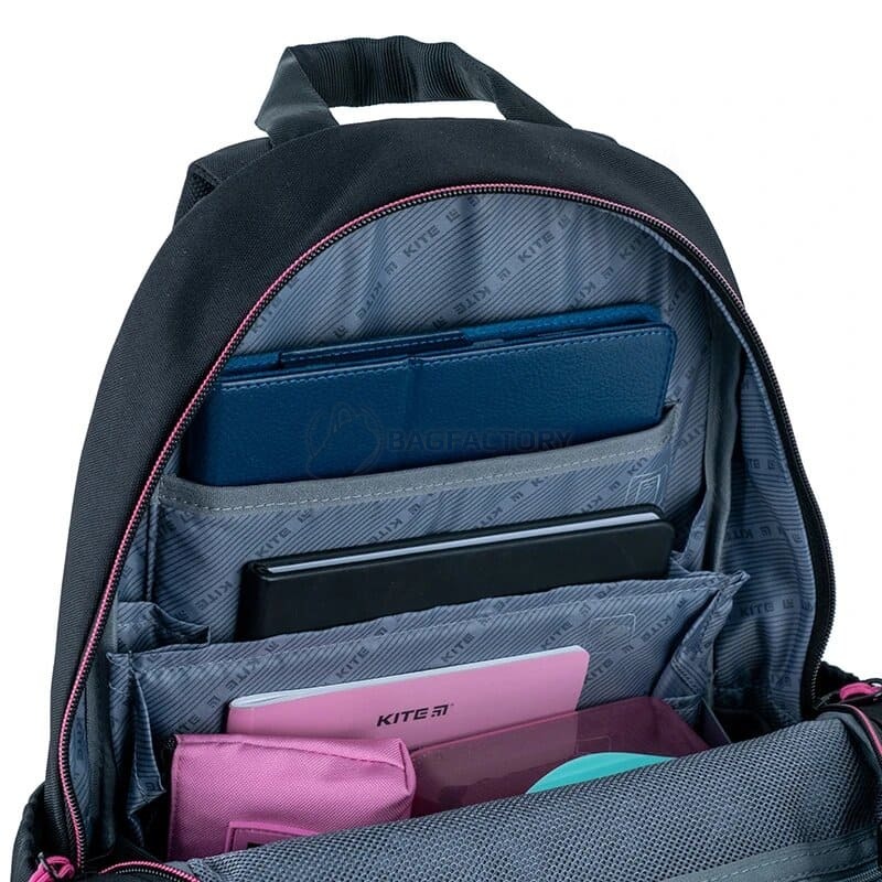 Шкільний рюкзак для підлітка Kite Education teens 2575M LED Чорний/Рожевий 19л (K24-2575M (LED))