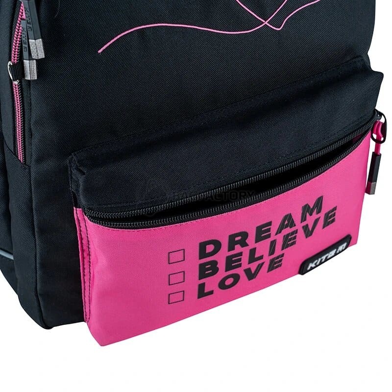 Шкільний рюкзак для підлітка Kite Education teens 2575M LED Чорний/Рожевий 19л (K24-2575M (LED))