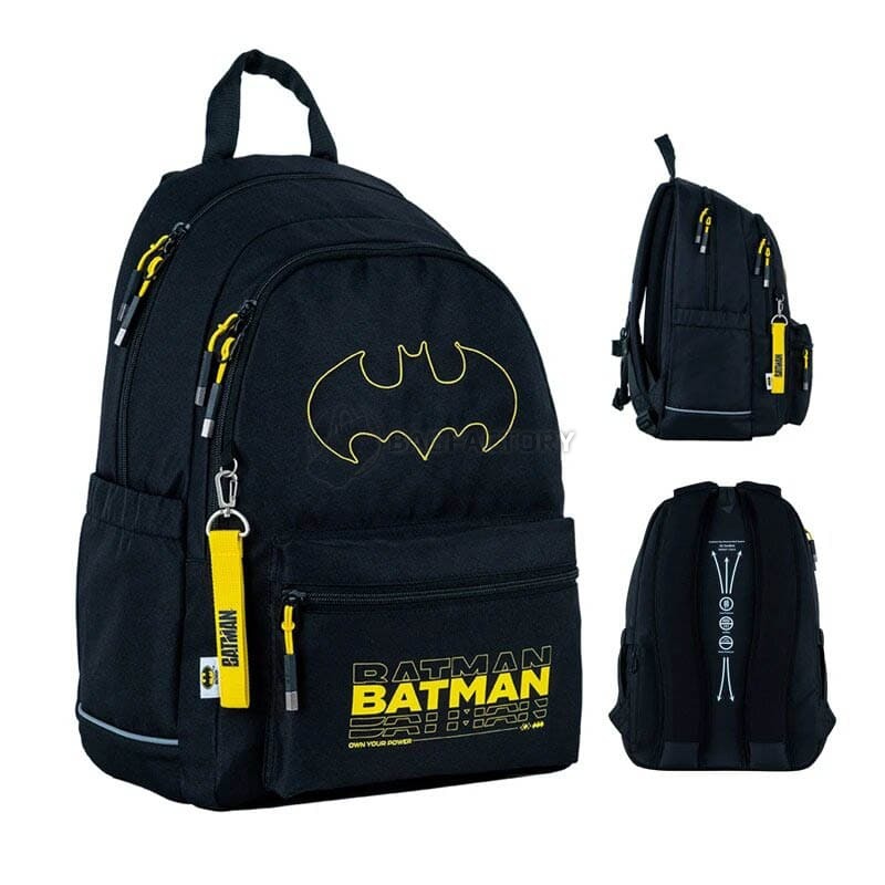 Шкільний рюкзак для підлітка Kite Education teens DC Comics Batman LED Чорний 19л DC24-2575M (LED)