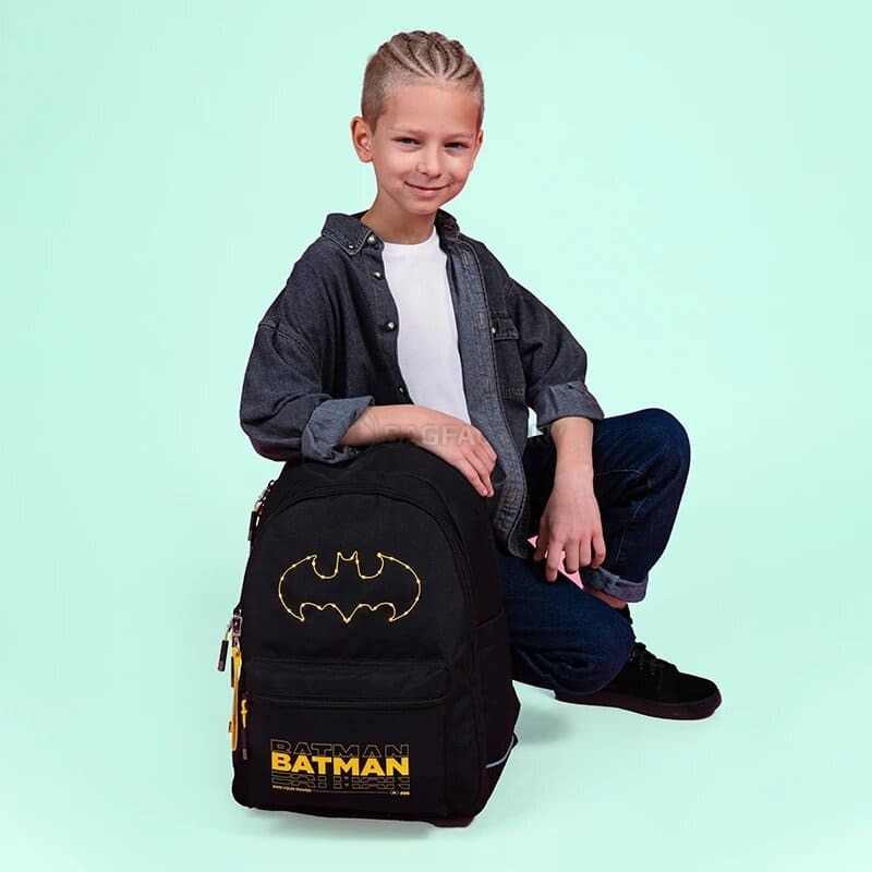 Шкільний рюкзак для підлітка Kite Education teens DC Comics Batman LED Чорний 19л DC24-2575M (LED)