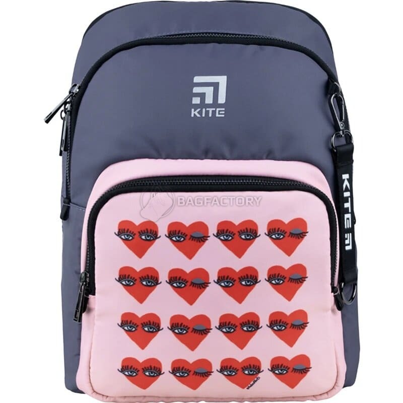 Шкільний рюкзак для підлітка Kite Education teens BBH Сірий/Розовий 9л (K22-2589S-3)