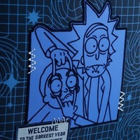 Міський підлітковий рюкзак Kite Education teens Rick and Morty Синій 25.5л (RM24-8001L)