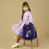 Шкільний напівкаркасний рюкзак GoPack Education Cute Rainbow Синій 15л (GO24-165M-1)