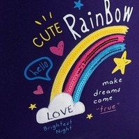 Шкільний напівкаркасний рюкзак GoPack Education Cute Rainbow Синій 15л (GO24-165M-1)
