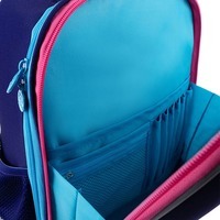 Шкільний напівкаркасний рюкзак GoPack Education Cute Rainbow Синій 15л (GO24-165M-1)