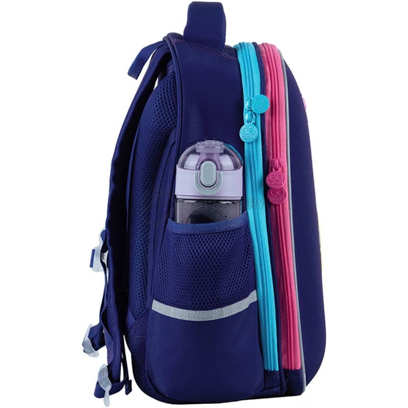Шкільний напівкаркасний рюкзак GoPack Education Cute Rainbow Синій 15л (GO24-165M-1)