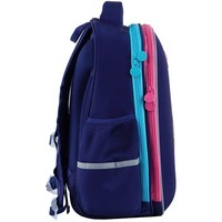 Шкільний напівкаркасний рюкзак GoPack Education Cute Rainbow Синій 15л (GO24-165M-1)