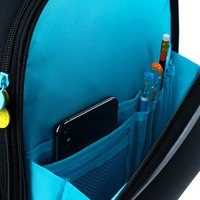 Шкільний напівкаркасний рюкзак GoPack Education Cyber Sport Чорний 15л (GO24-165M-5)