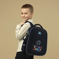 Шкільний напівкаркасний рюкзак GoPack Education Cyber Sport Чорний 15л (GO24-165M-5)