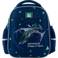 Шкільний напівкаркасний рюкзак GoPack Education In Space Синій 12л (GO24-165S-4)