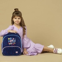 Шкільний каркасний рюкзак GoPack Education Be Happy Синій 12.5л (GO24-597M-3)