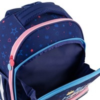 Шкільний каркасний рюкзак GoPack Education Be Happy Синій 12.5л (GO24-597M-3)