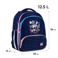 Шкільний каркасний рюкзак GoPack Education Be Happy Синій 12.5л (GO24-597M-3)