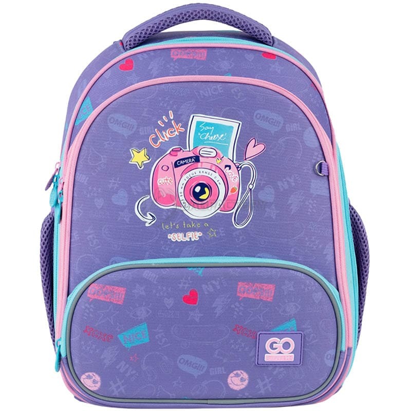 Шкільний каркасний рюкзак GoPack Education Say Cheese Фіолетовий 12.5л (GO24-597M-4)