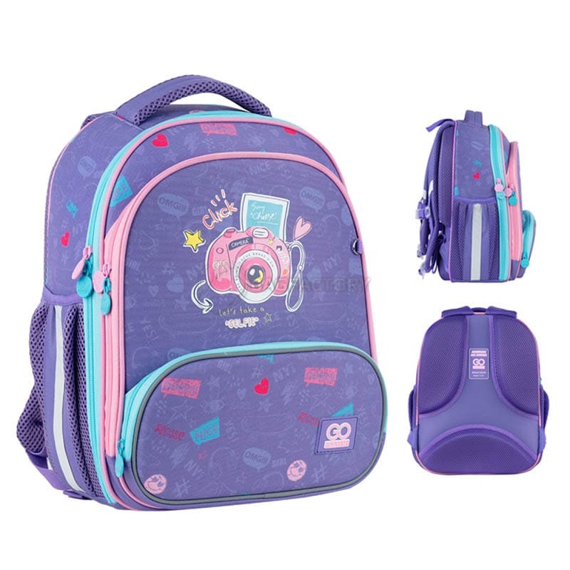 Шкільний каркасний рюкзак GoPack Education Say Cheese Фіолетовий 12.5л (GO24-597M-4)