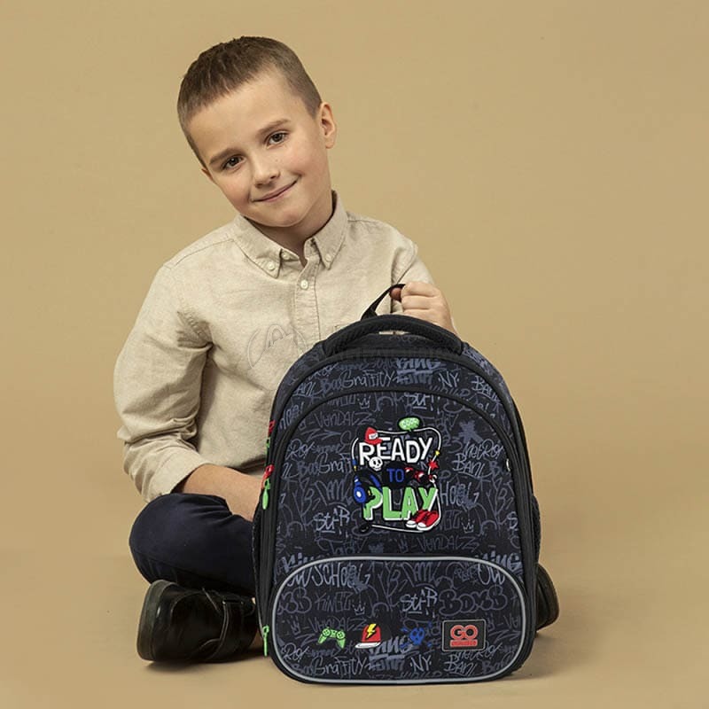 Шкільний каркасний рюкзак GoPack Education Ready2Play Принт 12.5л (GO24-597M-6)