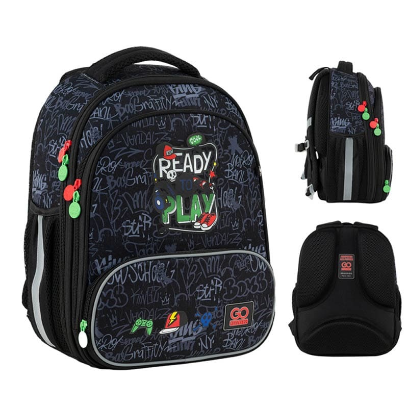 Шкільний каркасний рюкзак GoPack Education Ready2Play Принт 12.5л (GO24-597M-6)