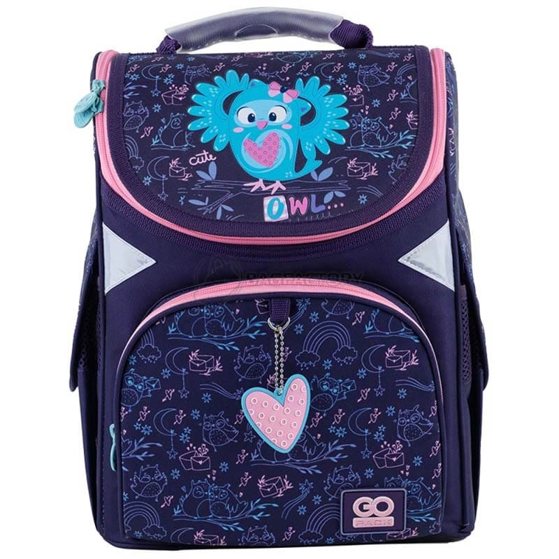 Шкільний каркасний рюкзак GoPack Education Pretty Owl Синій 11л (GO24-5001S-2)