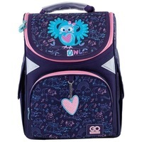 Шкільний каркасний рюкзак GoPack Education Pretty Owl Синій 11л (GO24-5001S-2)