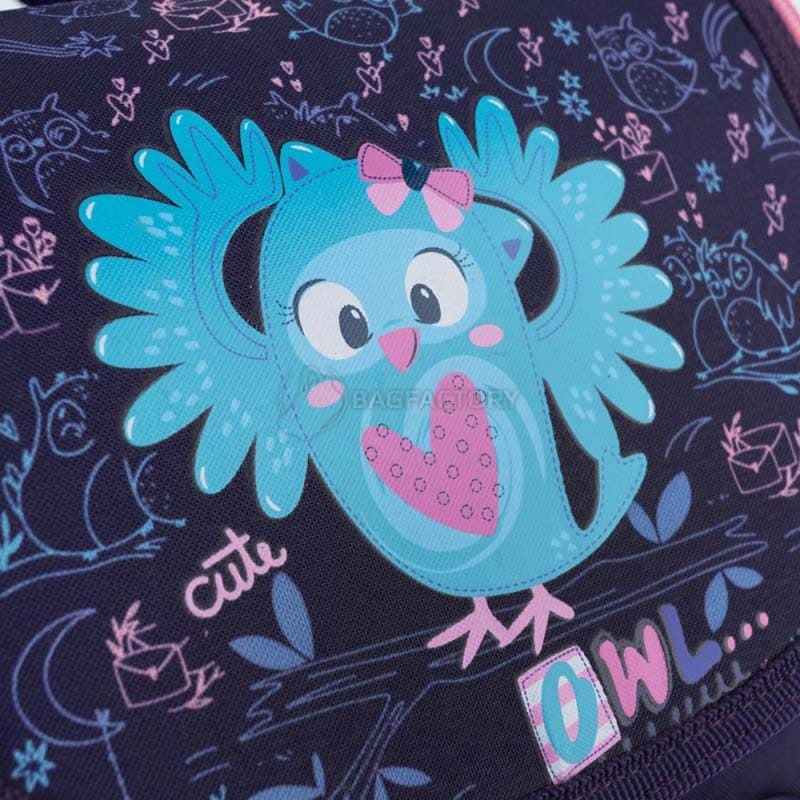 Шкільний каркасний рюкзак GoPack Education Pretty Owl Синій 11л (GO24-5001S-2)