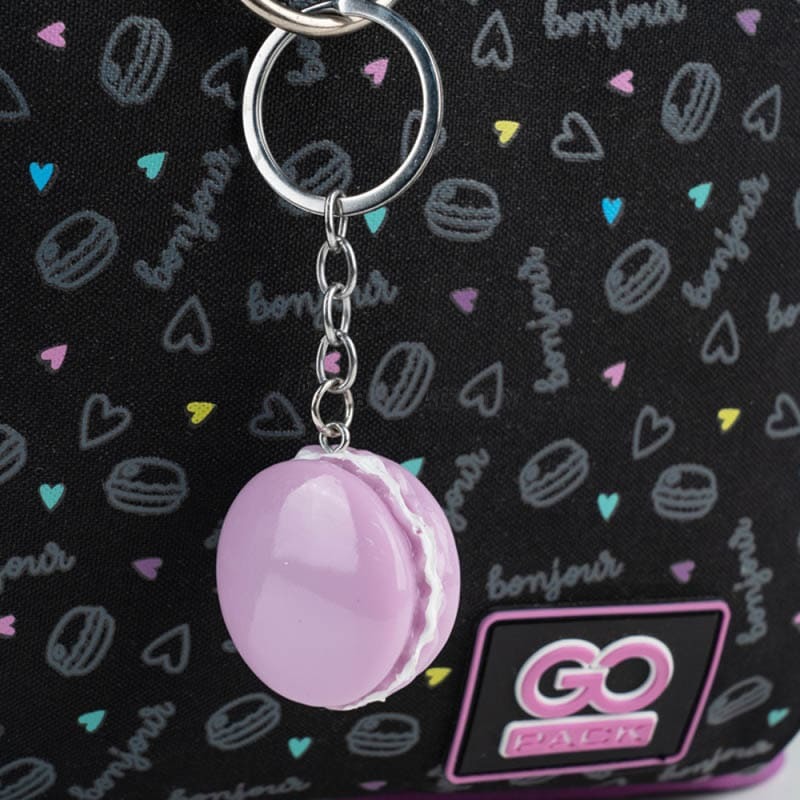 Шкільний каркасний рюкзак GoPack Education Lovely Macarons Чорний 11л (GO24-5001S-3)