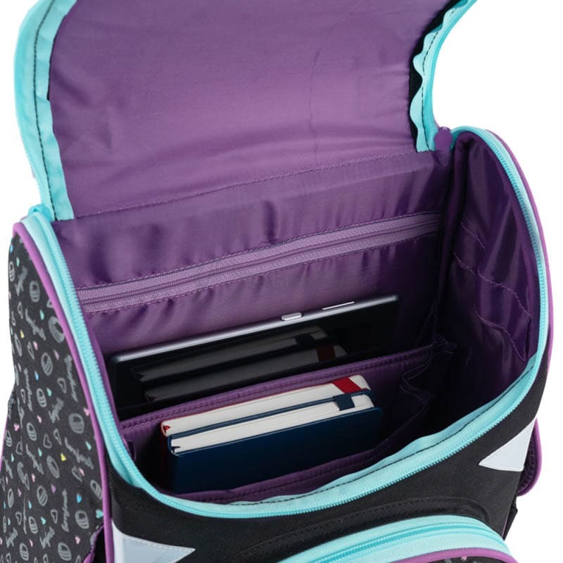 Шкільний каркасний рюкзак GoPack Education Lovely Macarons Чорний 11л (GO24-5001S-3)