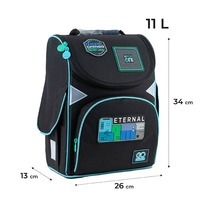 Шкільний каркасний рюкзак GoPack Education Eternal Game Чорний 11л (GO24-5001S-6)