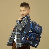 Шкільний каркасний рюкзак GoPack Education Speedway Синій 11л (GO24-5001S-7)